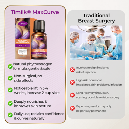 Timilk® MaxCurve Sculpting & Volumizing Bust Oil 🌸 — Say Goodbye to Sagging & Flat Busts 💖, Get Fuller, Firmer Curves 📈, Non-Surgical ✅, Try It Now! 🔥