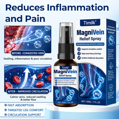 💙 UK Official Store: Timilk® MagniVein Relief Spray 🦵 (Helps ease heavy, swollen legs, supports circulation comfort, soothes visible vein discomfort, and refreshes overworked legs)