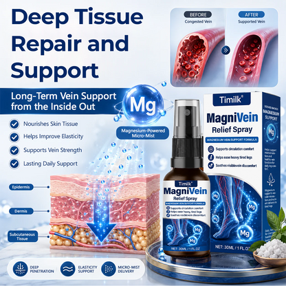 💙 UK Official Store: Timilk® MagniVein Relief Spray 🦵 (Helps ease heavy, swollen legs, supports circulation comfort, soothes visible vein discomfort, and refreshes overworked legs)
